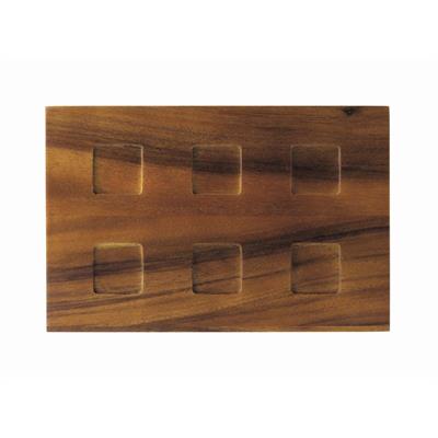 MODULO -VASSOIO LEGNO 6 POSTI CM.28,5 X 18,8 H.2,5