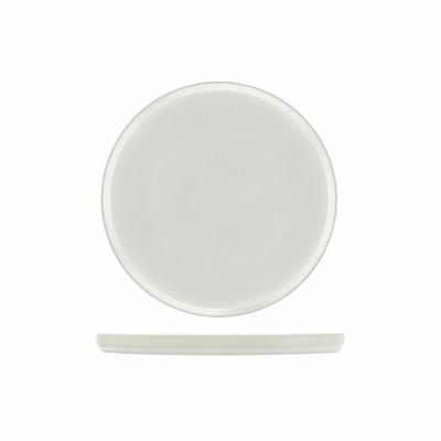 JUSTWHITE-PIATTO TONDO CON BORDO CM 22,8