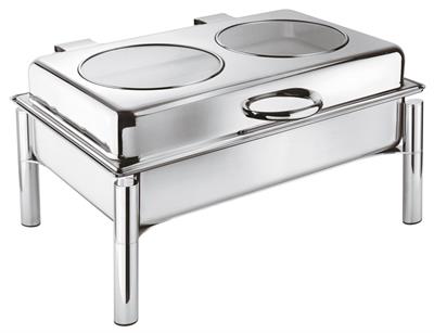 Pd Scaldavivande Gn 1/1 Alcool Abs Inox Vetro